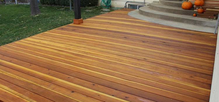 Smooth Redwood Decking in Pomona, CA